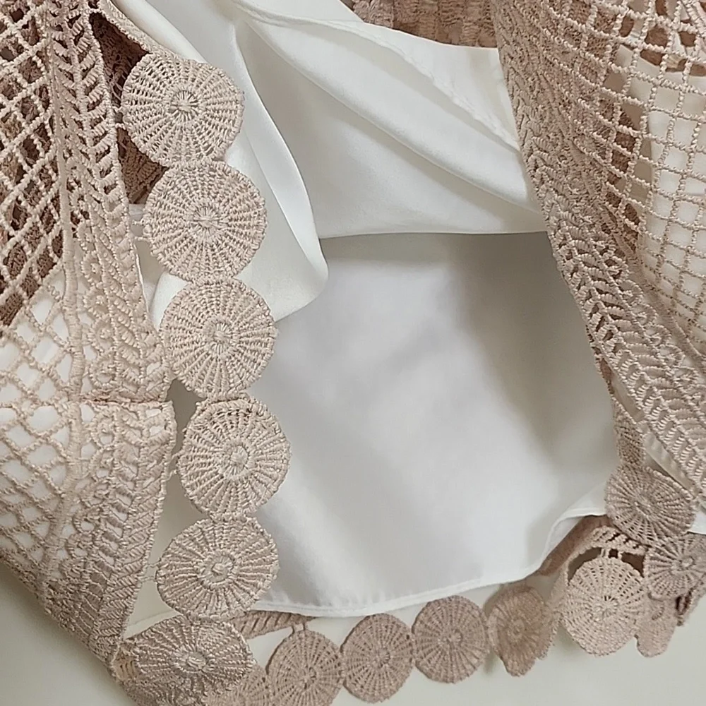 Alexis Women's  Beige Finn Off Shoulder Lace Top Small Whimsy - Picture 12 of 17